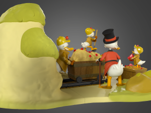 Duck Tales Diorama 3D Принт Модель