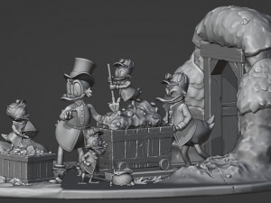Duck Tales Diorama 3D Принт Модель