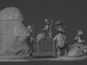 Duck Tales Diorama 3D Принт Модель