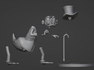 Scrooge Mc Duck Model Cetak 3D