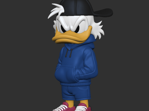 Scrooge McDuck Figura de estilo urbano Fan Art Modelo de impresión 3D