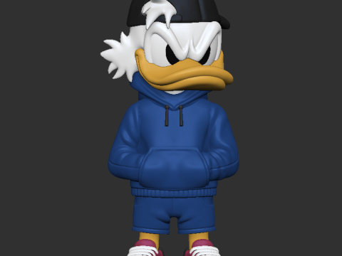 Scrooge McDuck Figura de estilo urbano Fan Art Modelo de impresión 3D