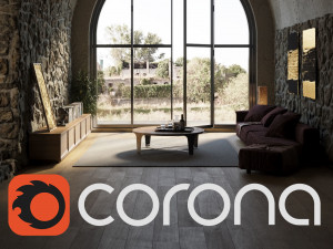 Stone Room Corona Render 3Dモデル