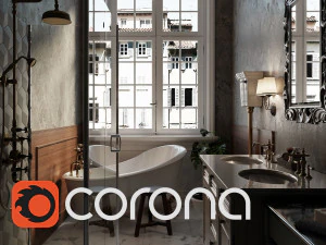 Charming French Country Bathroom Design 3D Model