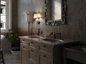 Charming French Country Bathroom Design 3Dモデル