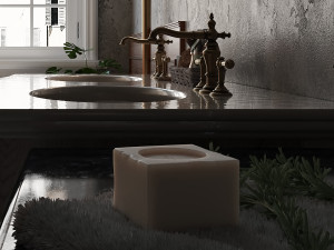 Charming French Country Bathroom Design 3Dモデル