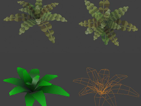 Hand painted Decoration Pack Low-poly 3D Model