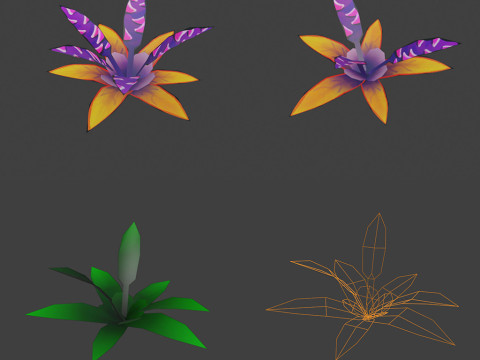 Hand painted Decoration Pack Low-poly 3D Модель