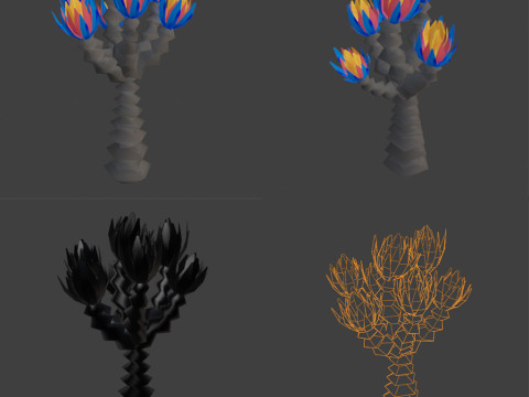 Hand painted Decoration Pack Low-poly 3D Модель