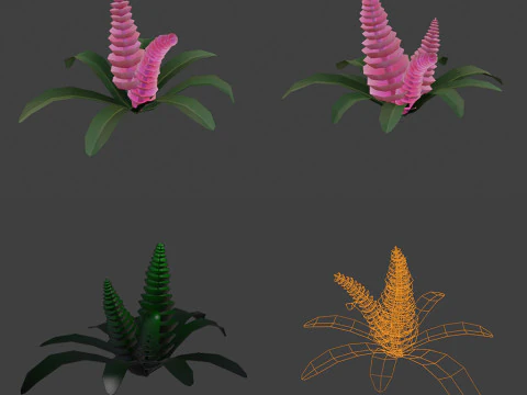 Hand painted Decoration Pack Low-poly 3D Model