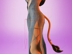 MonicaV04 애니메이션 준비됨 3D 모델