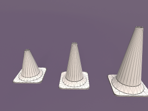 LowPoly Traffic Objects Pack 3D 모델