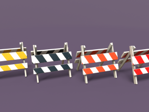 LowPoly Traffic Objects Pack 3D 모델