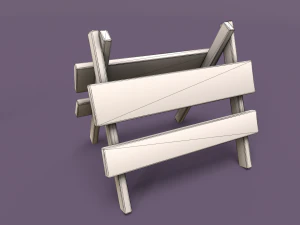LowPoly Traffic Objects Pack 3D Model