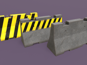 LowPoly Traffic Objects Pack 3D 모델