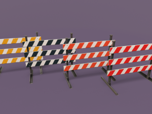 LowPoly Traffic Objects Pack 3D 모델