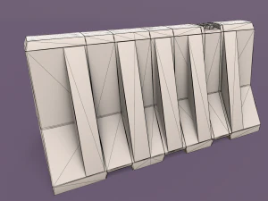 LowPoly Traffic Objects Pack 3D Model