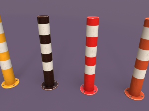 LowPoly Traffic Objects Pack 3D 모델
