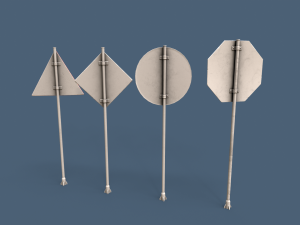LowPoly Traffic Objects Pack 3D 모델