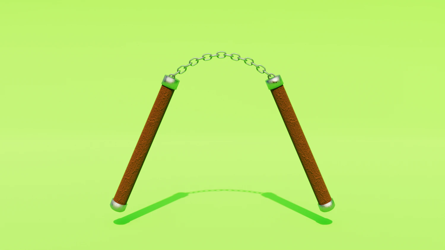 Nunchucks 3D Model .c4d .max .obj .3ds .fbx .stl .blend 