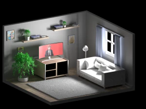 Dise&ntilde;o de habitaciones Modelo 3D