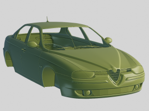 Alfa Romeo 156 1997 Printable Body Modèles 3D en vedette