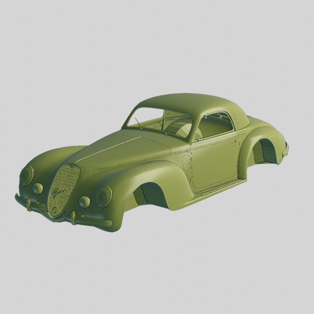 Alfa Romeo 6c 2500 1939 Printable Body 3Dプリントモデル .c4d .max .obj .3ds .fbx .stl .blend