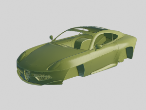 Alfa Romeo Disco Volante 2013 Printable Body 3D Print Model