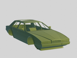Aston Martin Lagonda 1985 Printable Body 3Dプリントモデル