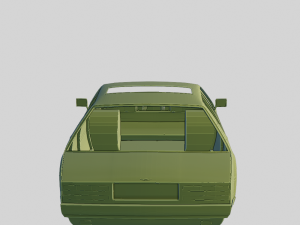 Aston Martin Lagonda 1985 Printable Body 3Dプリントモデル