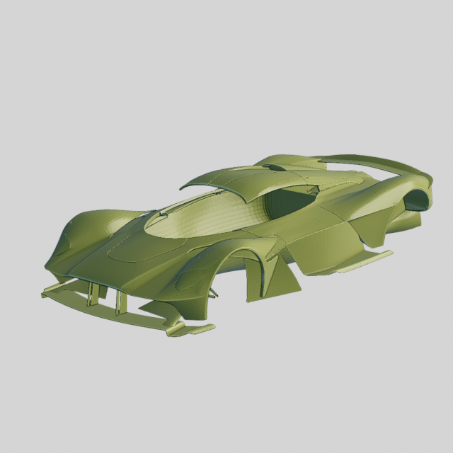 Aston Martin Valkyrie 2018 Printable Body 3D Принт Модель .c4d .max .obj .3ds .fbx .stl .blend 