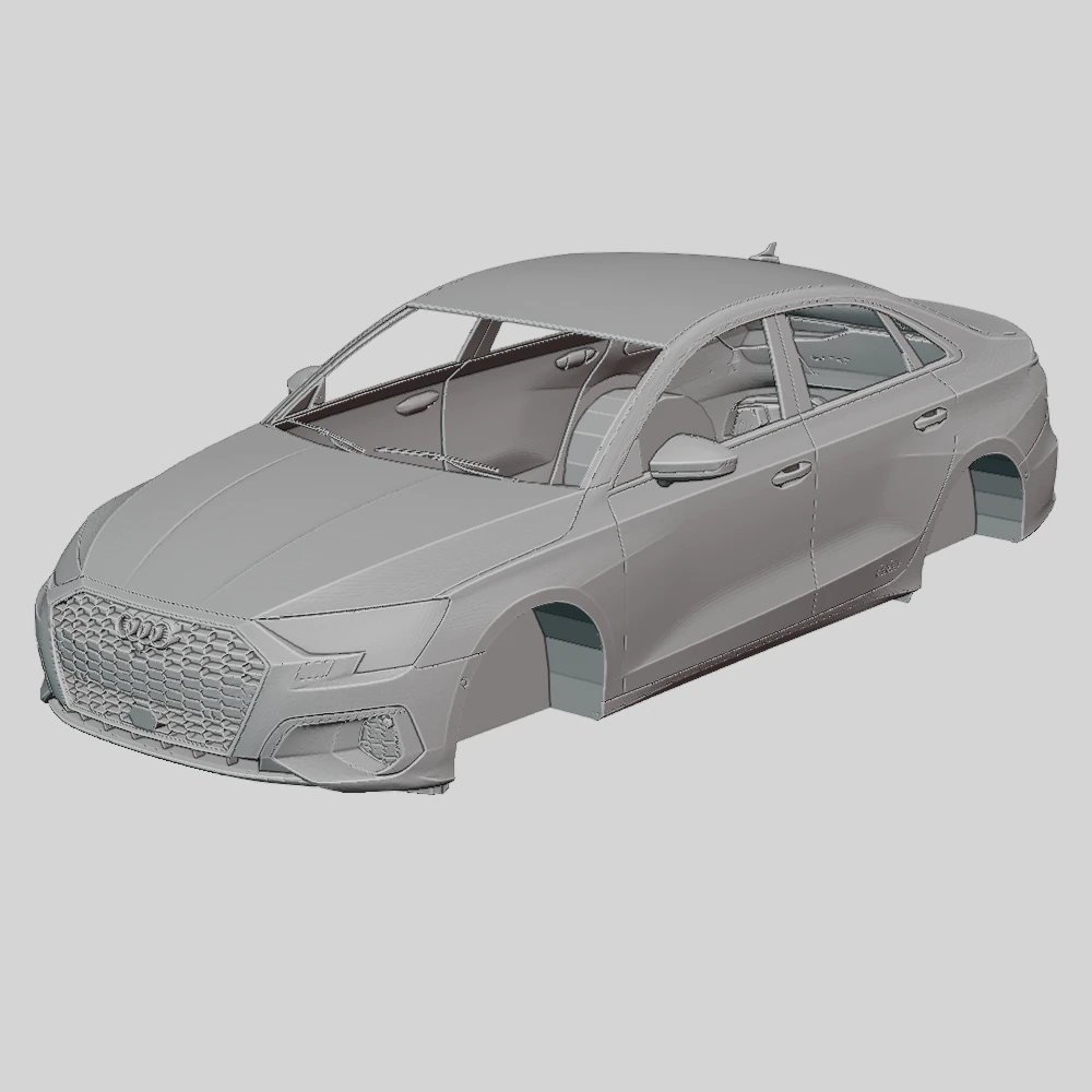 Audi A3 Sedan Premium 2020 Printable Body 3D Print Model .c4d .max .obj .3ds .fbx .stl .blend 