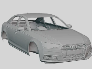 Audi A4 Sedan 2016 Printable Body 3D Print Model