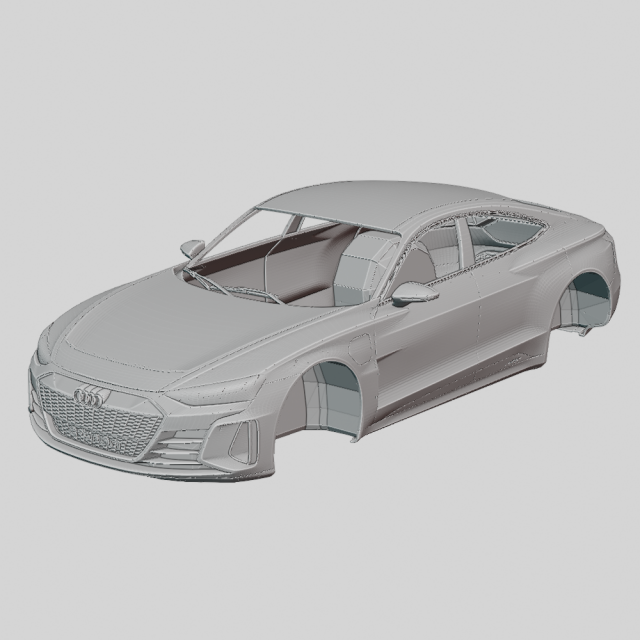 Audi e-tron GT Concept 2019 Printable Body Model do druku 3D .c4d .max .obj .3ds .fbx .stl .blend 