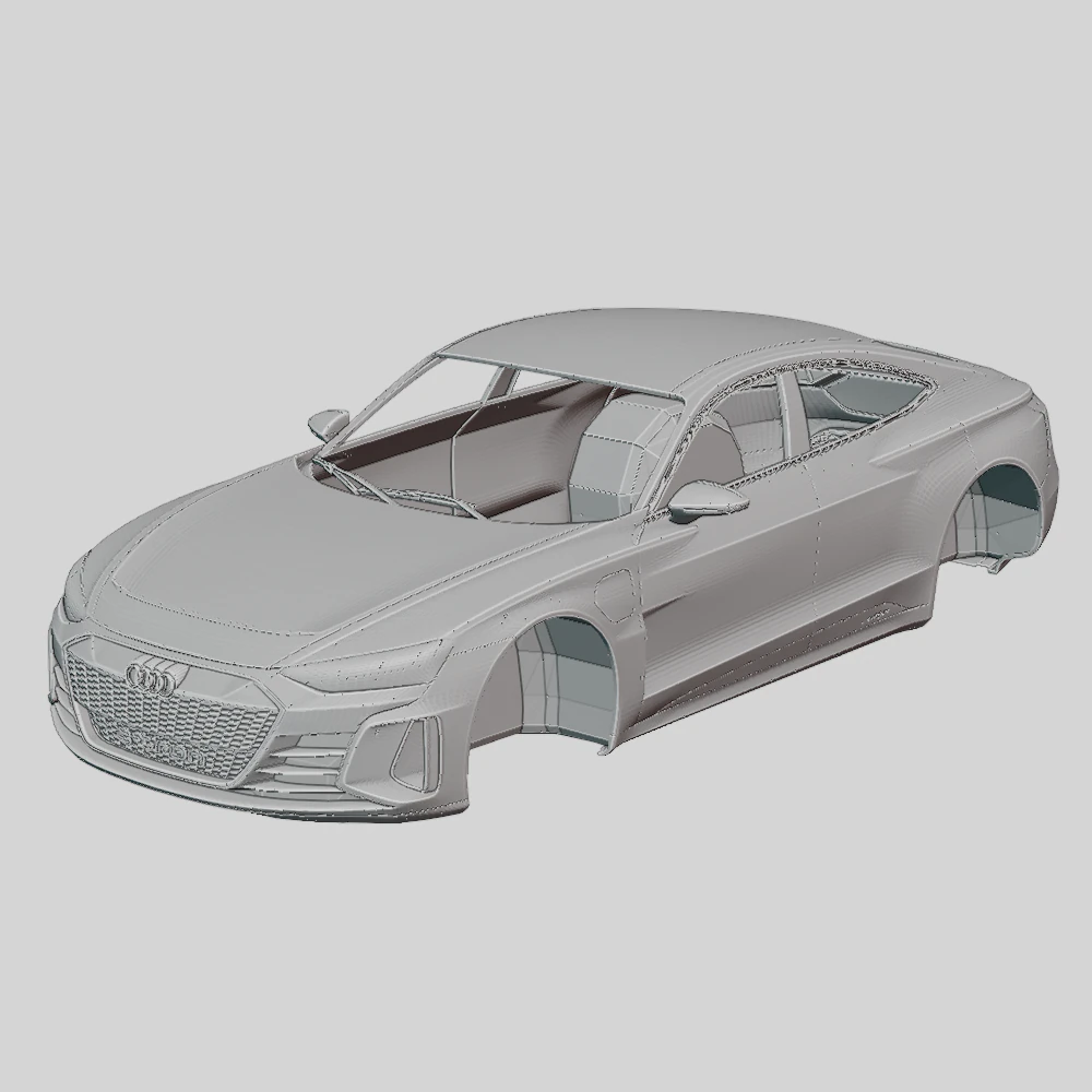 Audi e-tron GT Concept 2019 Printable Body 3D Print Model .c4d .max .obj .3ds .fbx .stl .blend 