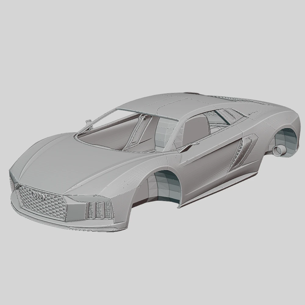 Audi Nanuk Quattro Concept 2020 Printable Body 3D Print Model .c4d .max .obj .3ds .fbx .stl .blend 
