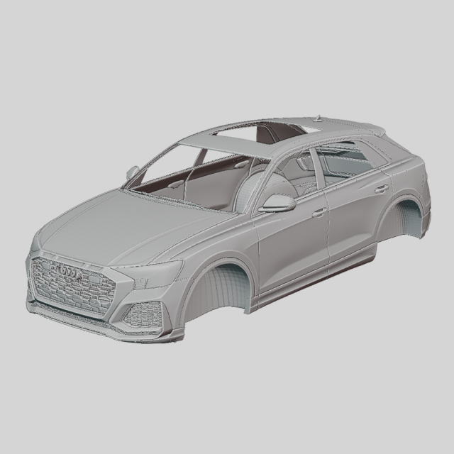 Audi RSQ8 2020 Printable Body 3D Print Model .c4d .max .obj .3ds .fbx .stl .blend 