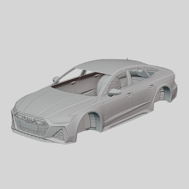 Audi RS7 Sportback 2020 Printable Body Modello di stampa 3D .c4d .max .obj .3ds .fbx .stl .blend 