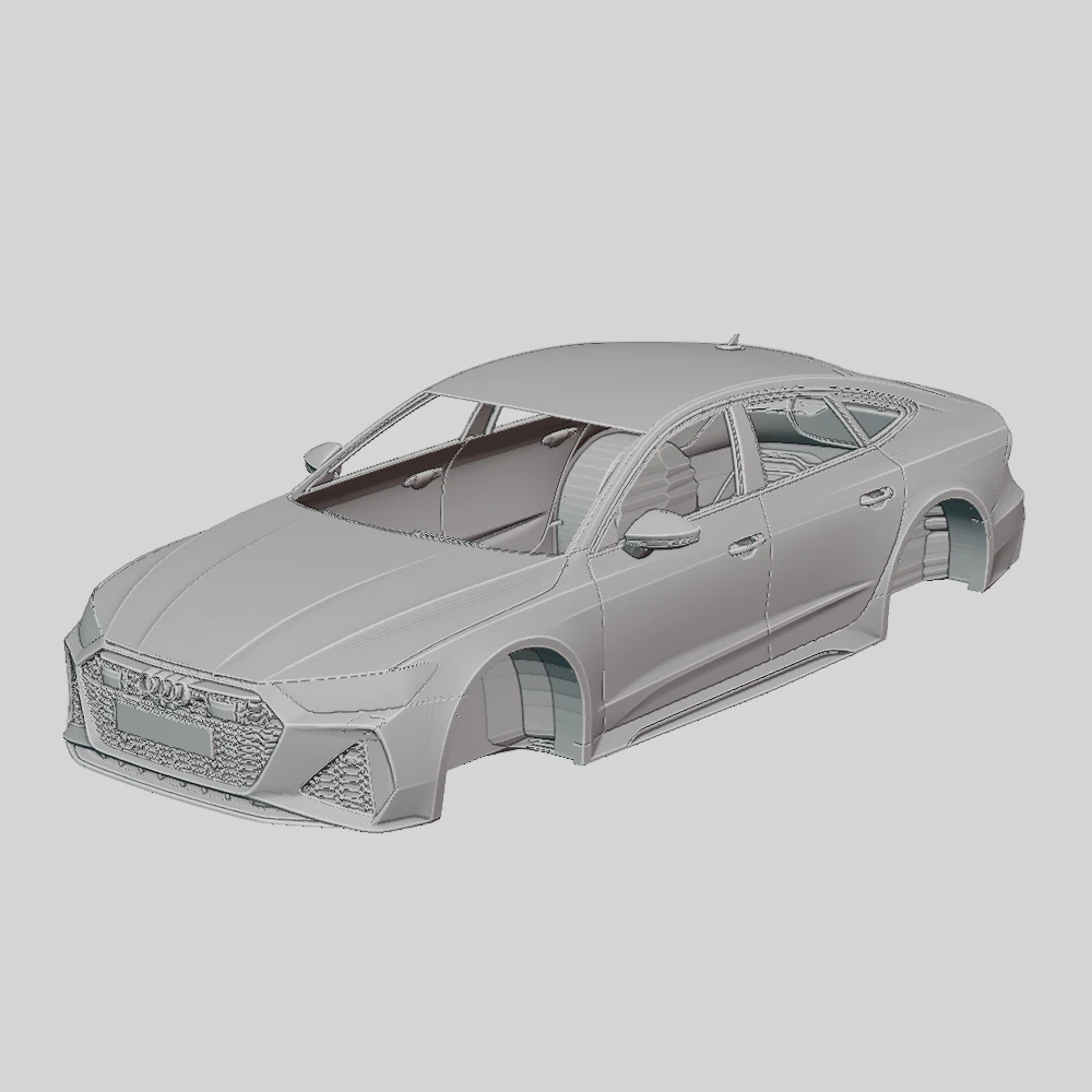 Audi RS7 Sportback 2020 Printable Body 3D Print Model .c4d .max .obj .3ds .fbx .stl .blend 