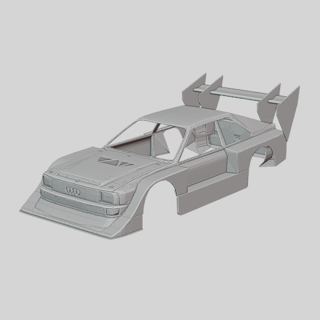 Audi S1 Hillclimb 1985 Printable Body Modelo de Impressão 3D .c4d .max .obj .3ds .fbx .stl .blend 
