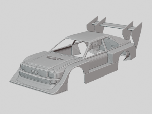 Audi S1 Hillclimb 1985 Printable Body 3Dプリントモデル