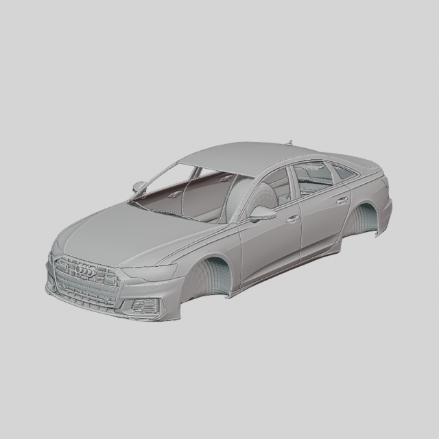 Audi S6 Sedan 2020 Printable Body Modello di stampa 3D .c4d .max .obj .3ds .fbx .stl .blend