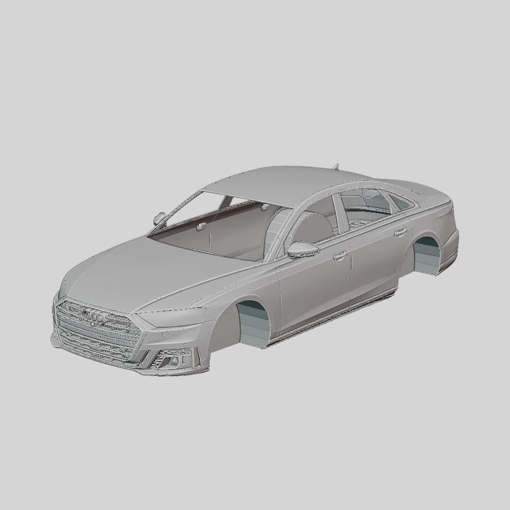 Audi S8 2020 Printable Body 3D Print Model .c4d .max .obj .3ds .fbx .stl .blend