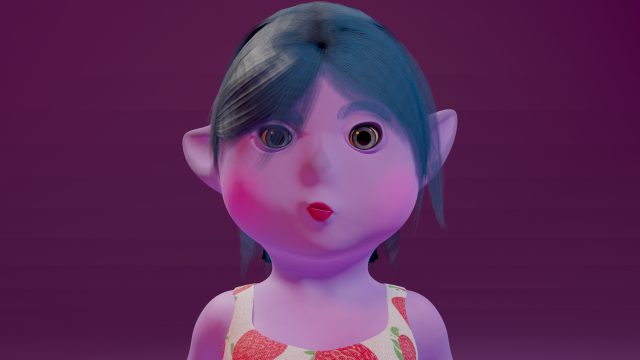 Kiwi - Female Goblin Model 3D .c4d .max .obj .3ds .fbx .stl .blend