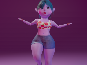 Kiwi - Female Goblin Model 3D