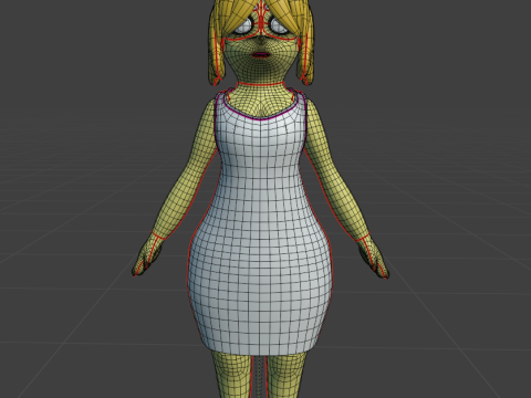Isabelle Anthro Dog-Girl 3D Model