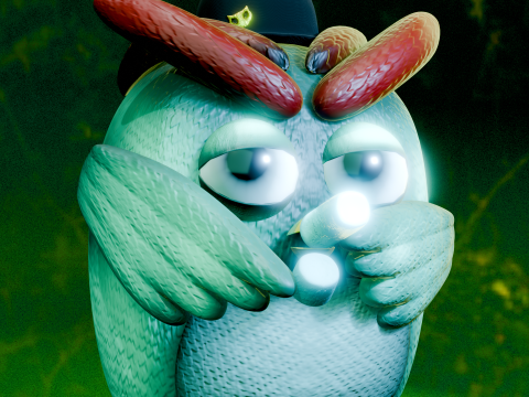 Lemon The Explorer Owl Low-poly Modèle 3D