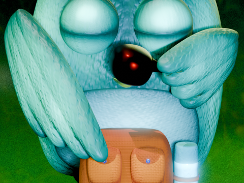 Lemon The Explorer Owl Low-poly Modèle 3D
