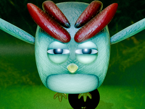 Lemon The Explorer Owl Low-poly Modèle 3D