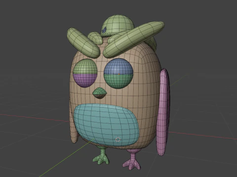 Lemon The Explorer Owl Low-poly 3D Model